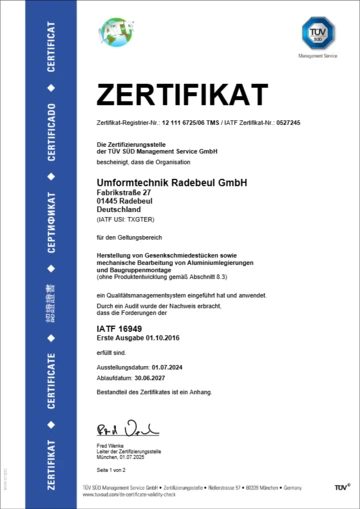 Zertifizierungen iatf 16949 de