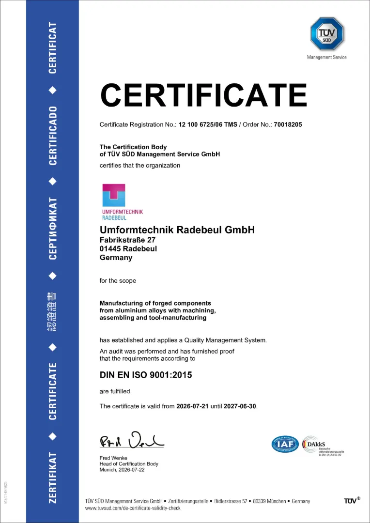 Certifications iso 9001 en